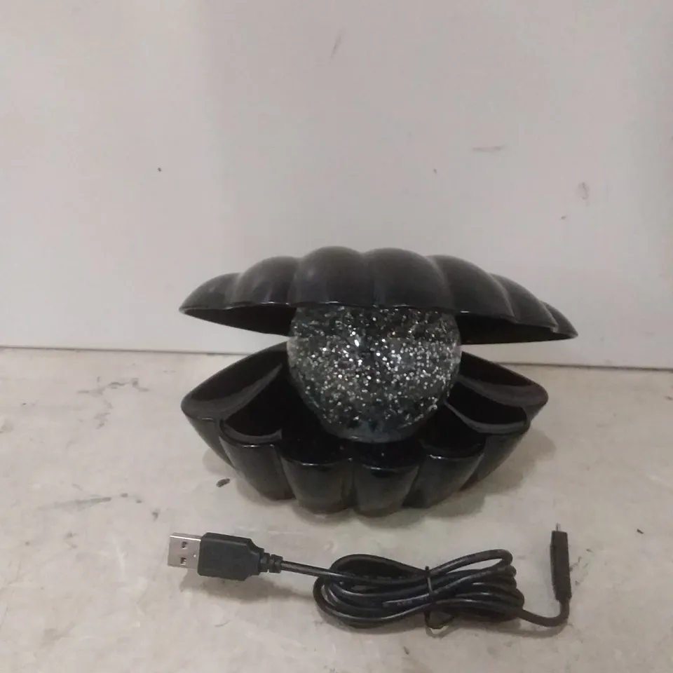 BOXED SENSE AROMA SEA SHELL LED COLOUR CHANGING LAMP ( BLACK )