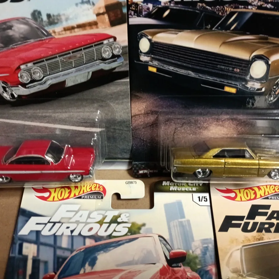 LOT OF 5 HOT WHEELS FAST & FURIOUS CARS