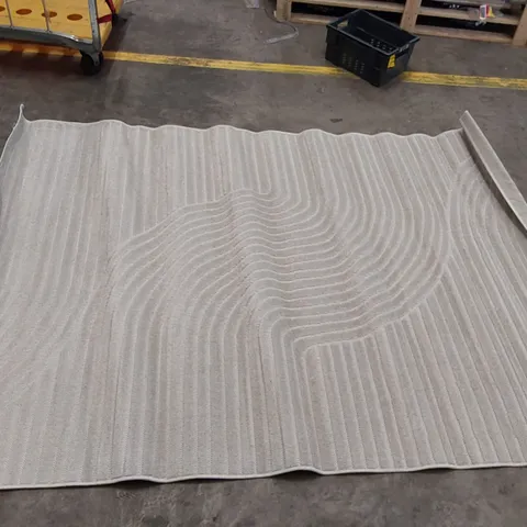 LYNDZEY MACHINE WOVEN BEIGE/CREAM RUG // 160 X 230CM