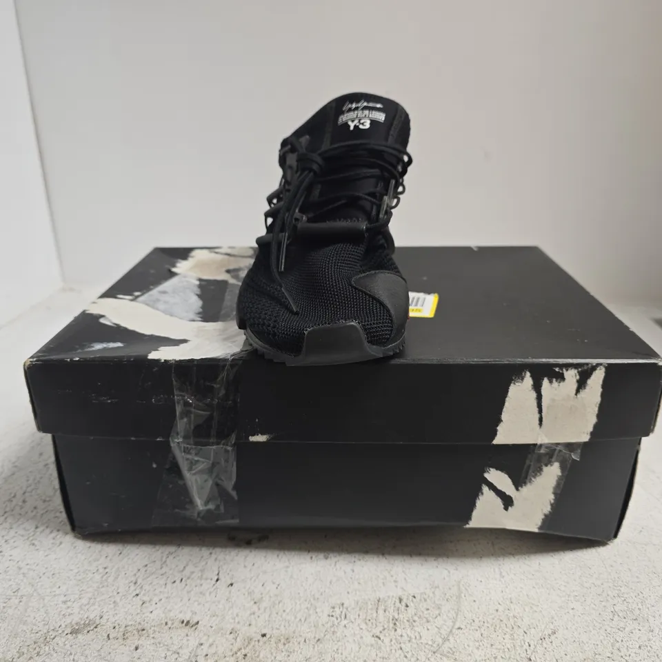 BOXED PAIR OF ADIDAS Y-3 HARIGANE SHOES IN BLACK SIZE UK 8