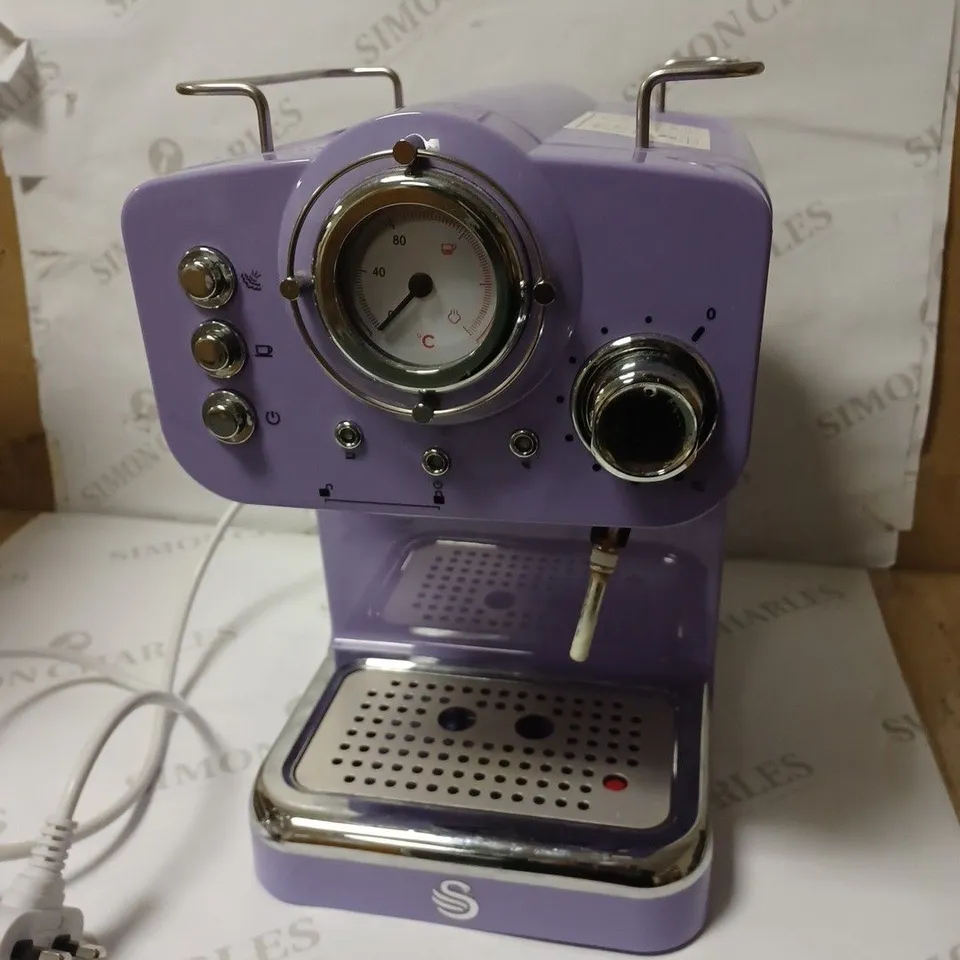 SWAN RETRO PUMP ESPRESSO MACHINE - PURPLE