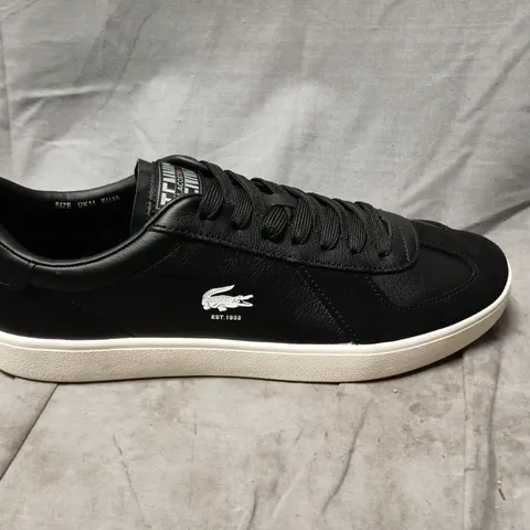 LACOSTE BASESHOT PRO 125 3 SMA LEATHER SNEAKERS – BLACK (UK 11)