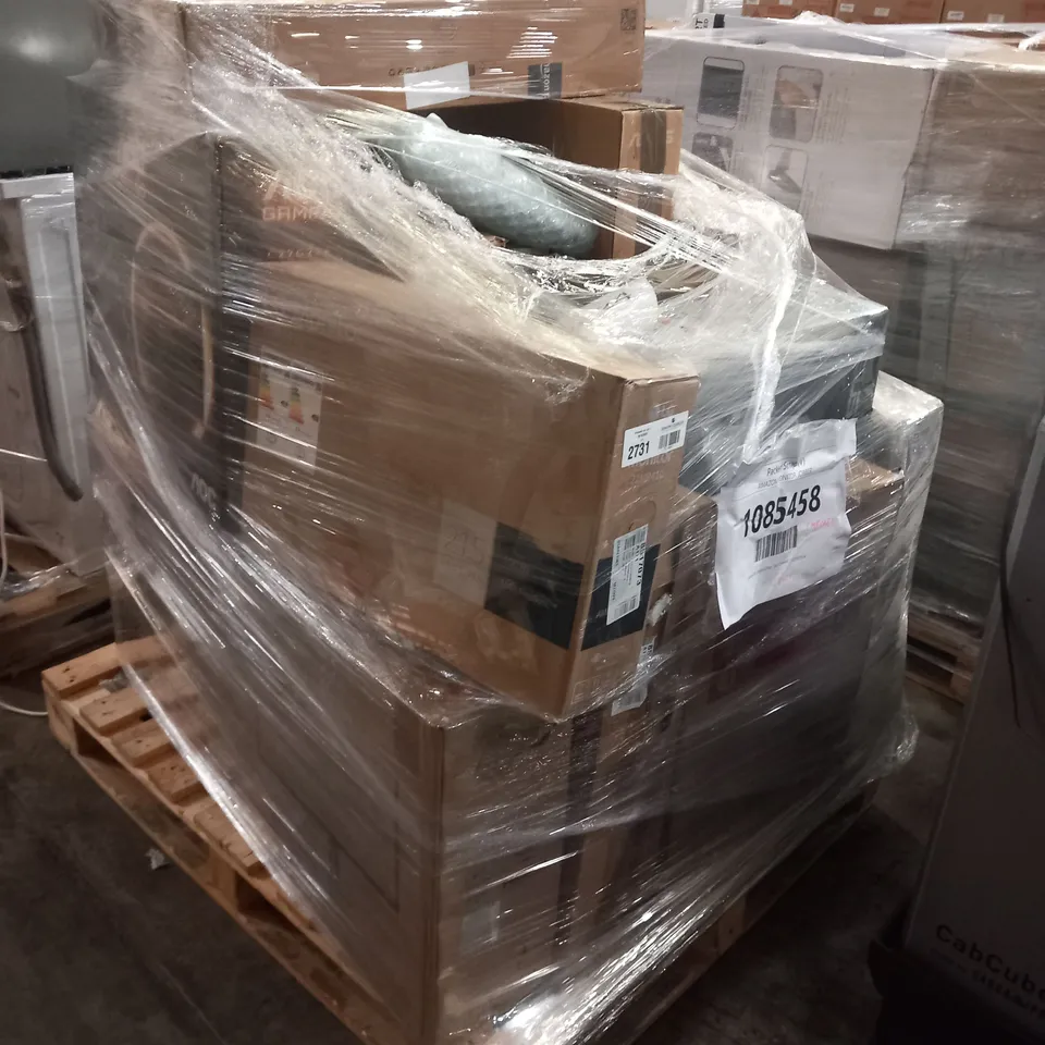 PALLET OF APPROXIMATELY 17 UNPROCESSED RAW RETURN HOUSEHOLD AND ELECTRICAL GOODS TO INCLUDE;