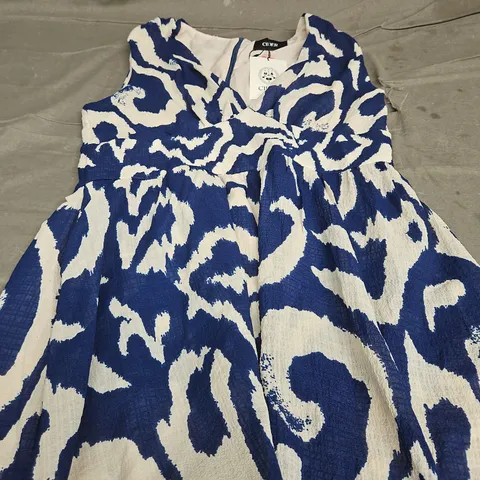 CIDER BLUE & BEIGE SUMMER DRESS - LARGE
