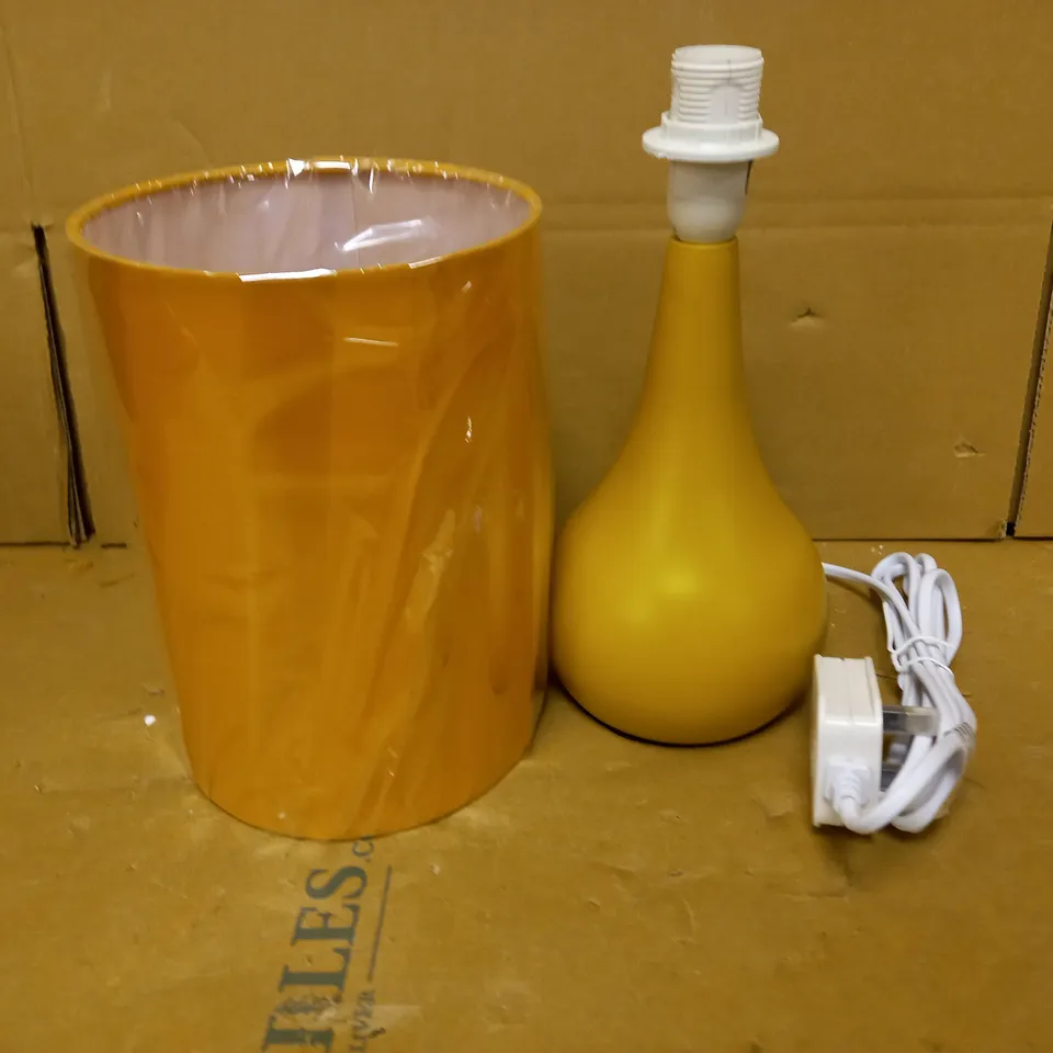 KRISTY TOUCH LAMP WITH FABRIC SHADE - OCHRE