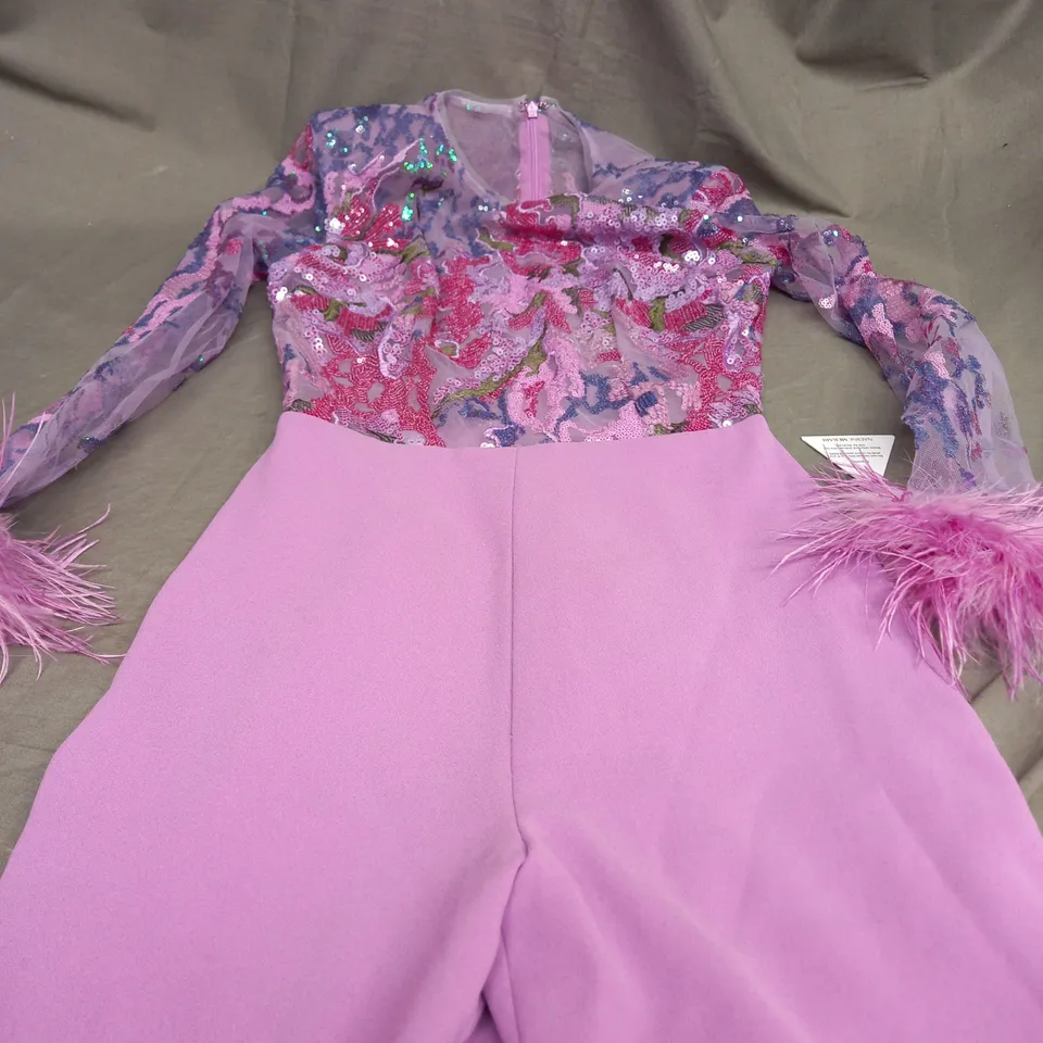 NADINE MERABI MICHAELA PURPLE JUMPERSUIT - SMALL