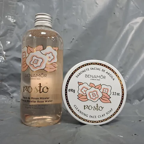 BENAMOR ROSTO ROSE WATER AND FACE CLAY SOAP DUO SET