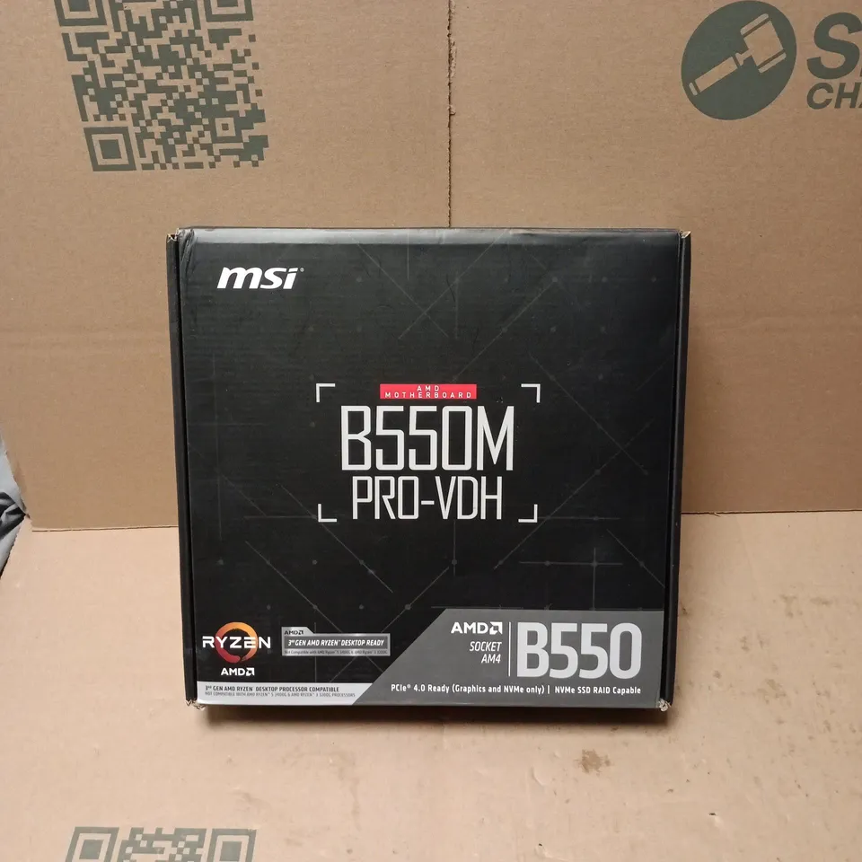 MSI B550M PRO-VDH MOTHERBOARD – RYZEN AMD AM4, MICRO-ATX (BOXED)