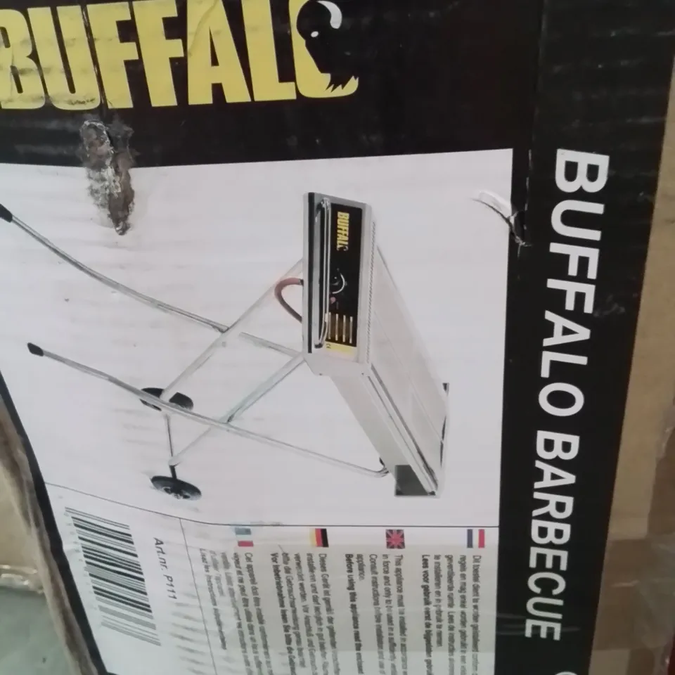 BUFFALO FOLDING GAS/LPG TWIN GRILL BARBECUE ON WHEELS
