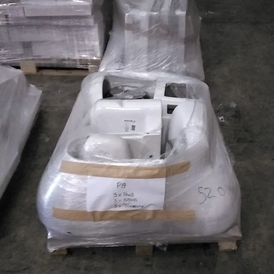 PALLET OF APPROXIMATELY 3 PANS, 3 BASINS, AND 3 TRUNKUAZ 