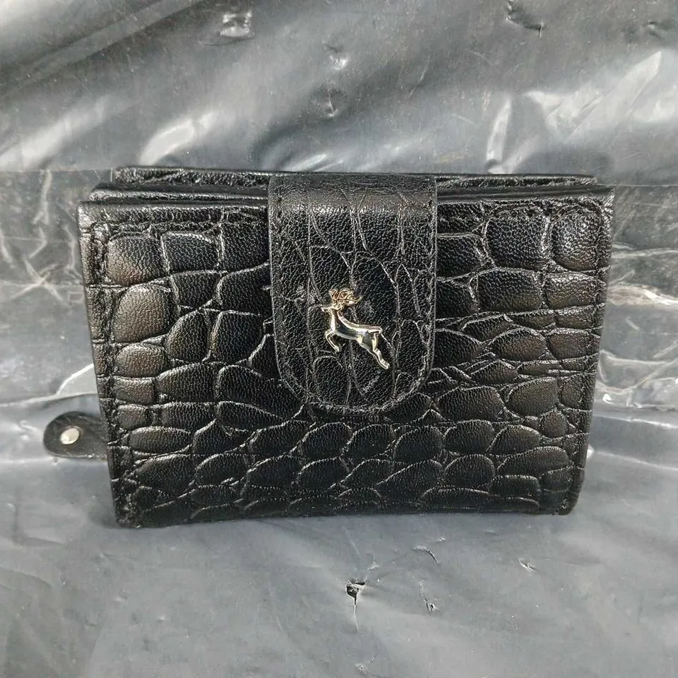 ASHWOOD BLACK LEATHER PURSE 