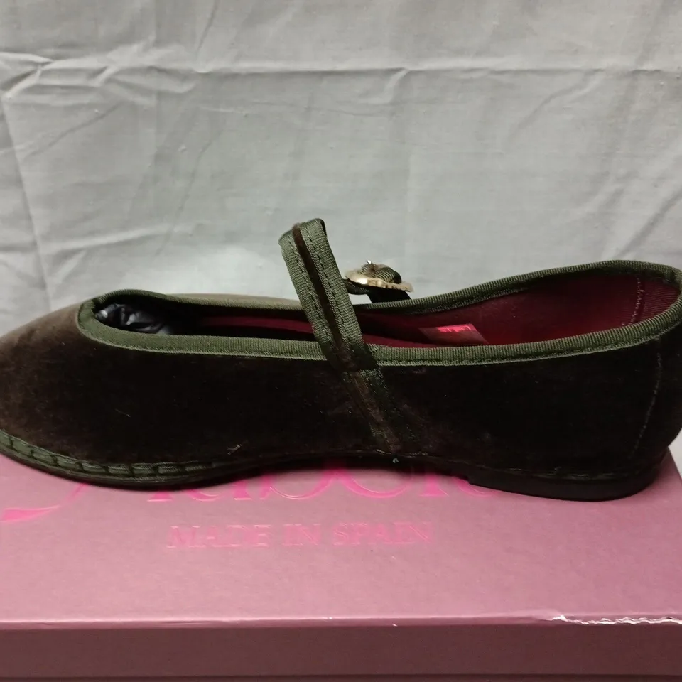 BOXED FABOLUS PIERRE COCO WOMEN'S BROWN SUEDE MARY JANE SHOES – UK 9.5 (EU 43)