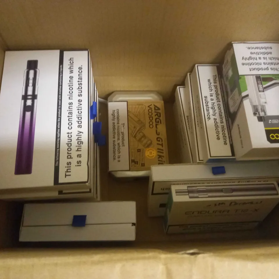 APPROXIMATELY 20 BOXED E-CIGARETTES TO INCLUDE GEEK VAPE, INNOKIN, ASPIRE ETC