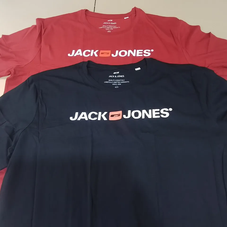 LOT OF 2 JACK & JONES T-SHIRTS - XXXL
