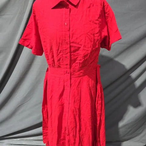 CREW CLOTHING COMPANY NATASHA DRESS IN CHERRY RED SIZE 12