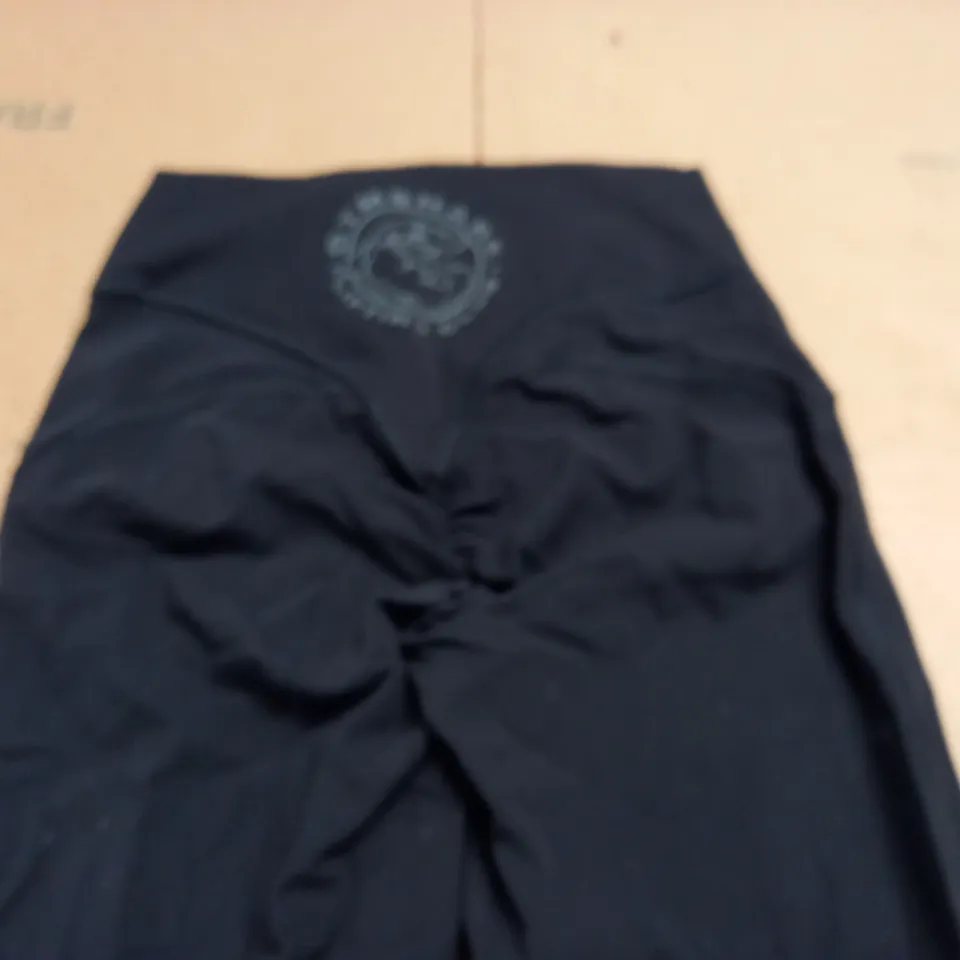 GYMSHARK BLACK TRAINING LEGGINGS - XS