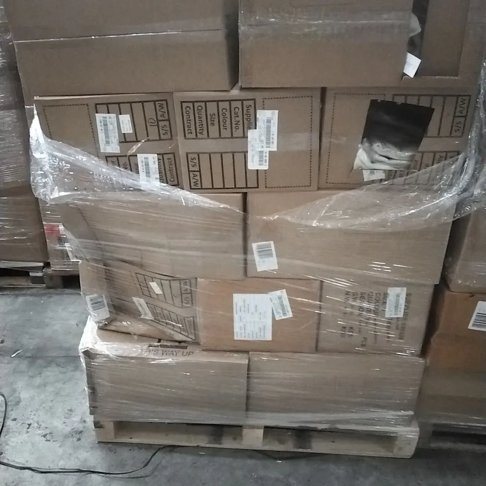 A PALLET TO CONTAIN APPROXIMATELY 150 BRAND NEW DESIGNER WOMEN'S CLOTHES WHICH INCLUDE;JD WILLIAMS DRESSES, JUMPERS, VESTS ETC