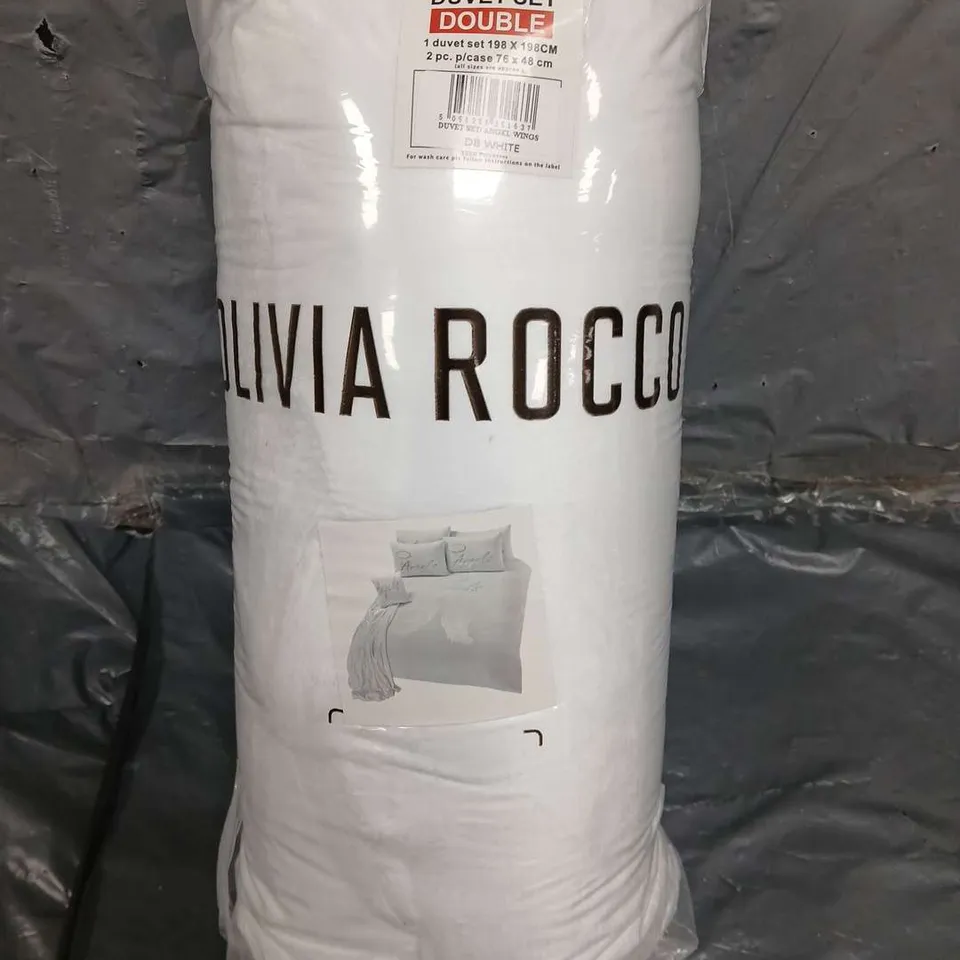 SEALED OLIVIA ROCCO DOUBLE DUVET SET IN WHITE