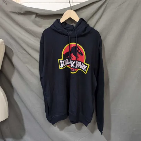 NAVY JURASSIC PARK LOGO HOODIE SIZE XXL