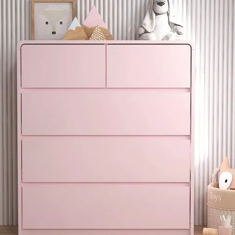 BOXED BAILEY KIDS 3 + 2 DRAWER CHEST - PINK (1 BOX)