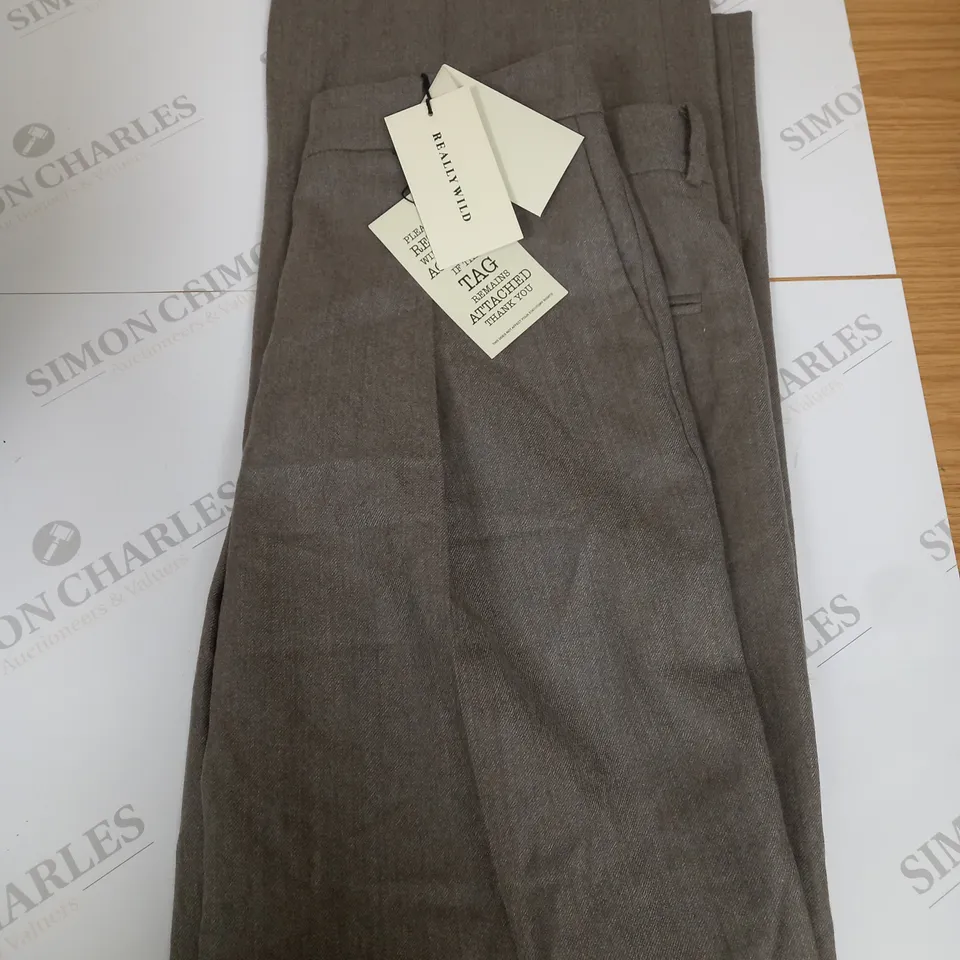 REALLY WILD WIDER LEG PLEATED WOOL TROUSERS SIZE 10