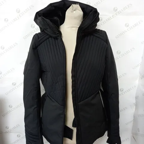 SKI OYSHO PRIMALOFT PADDED BLACK COAT - EUR M