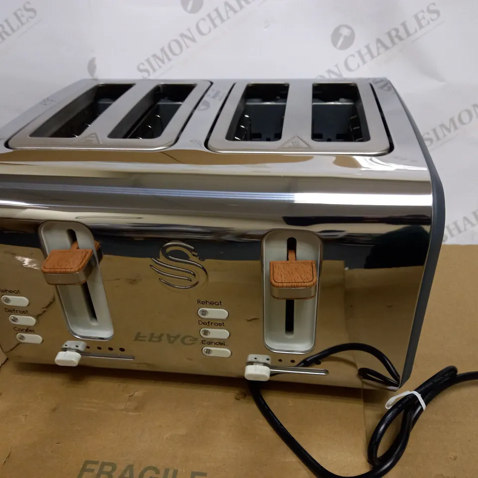 SWAN NORDIC 4-SLICE TOASTER - GREY