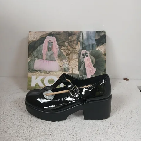 BOXED KOI SAI BLACK MARY JANE SHOES PATENT EDITION SIZE 9