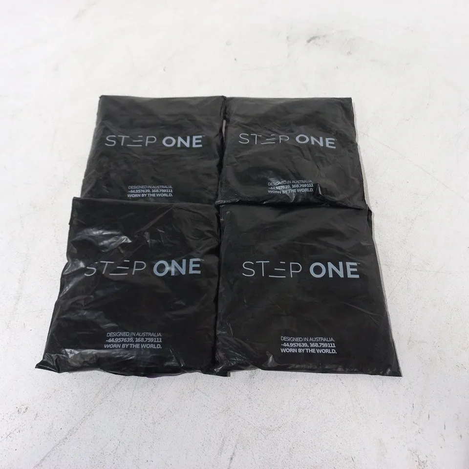 LOT OF 4 ASSORTED BAGGED STEP ONE TRUNKS - ALL M