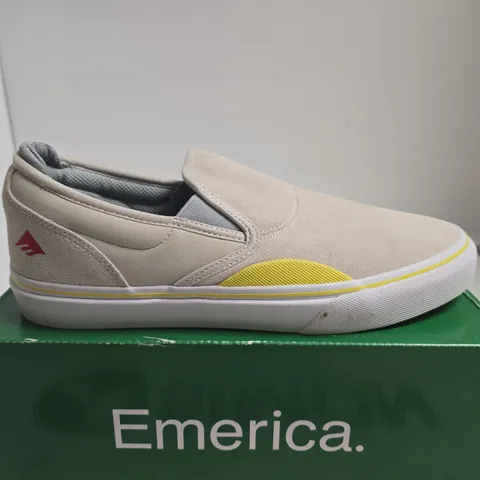 EMERICA WINO G6 SLIP-ON β GREY/YELLOW, UK SIZE 6