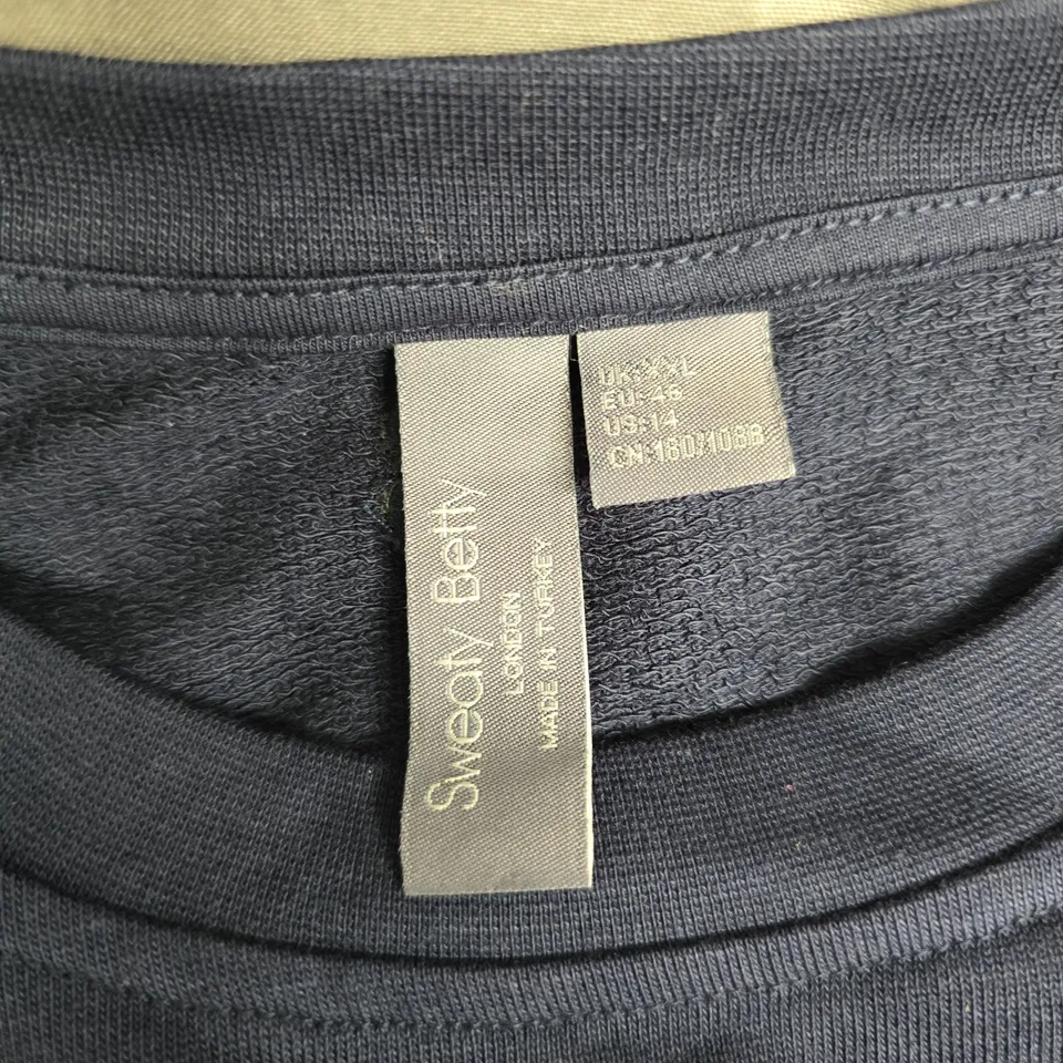 SWEATY BETTY AFTER CLASS LONGLINE SWEATSHIRT – NAVY, XXL