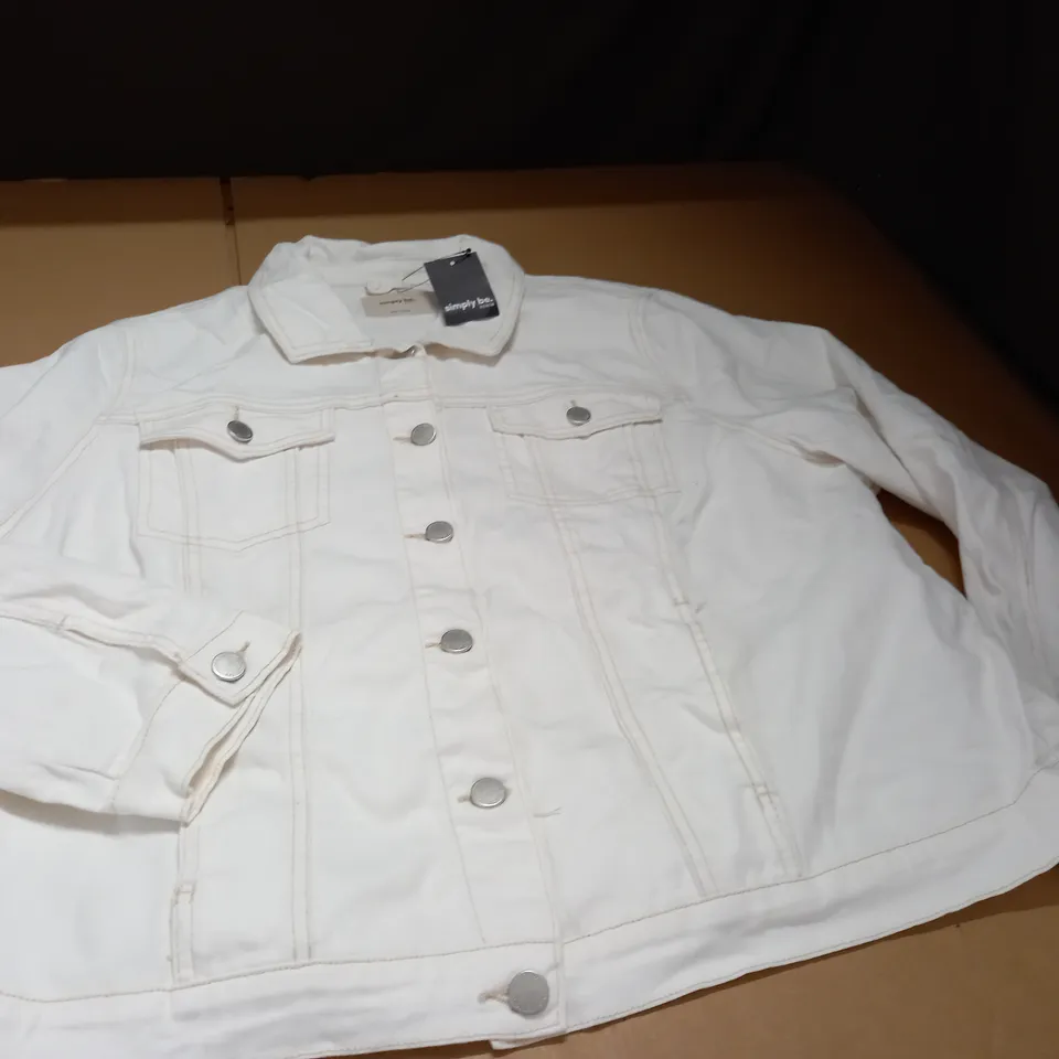 SIMPLY BE WHITE DENIM JACKET - UK 24