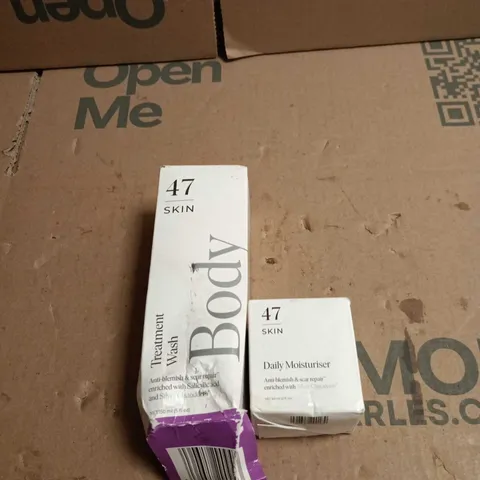 2 X 47 SKIN PRODUCTS: DAILY MOISTURISER + TREATMENT WASH 