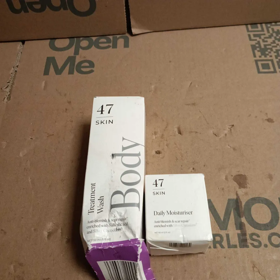 2 X 47 SKIN PRODUCTS: DAILY MOISTURISER + TREATMENT WASH 