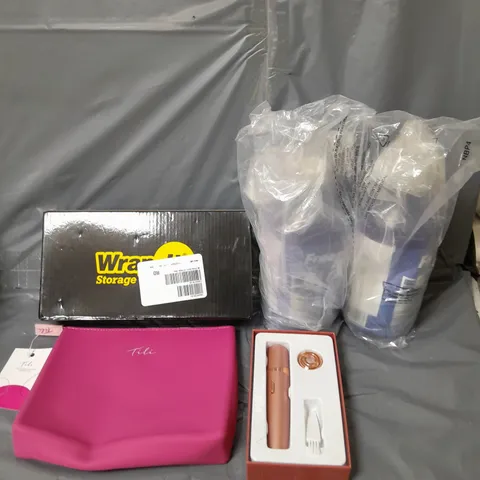 APPROXIMATELY 10 HOUSEHOLD ITEMS TO INCLUDE TILI SILICONE COSMETICS BAG, FREEZER BUDDY SOLUTION AND SIMPLY BEAUTY HAIR EPILATOR