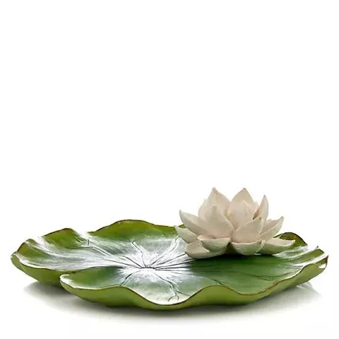 GARDEN REFLECTIONS LILYPAD & FLOWER OUTDOOR SCULPTURE