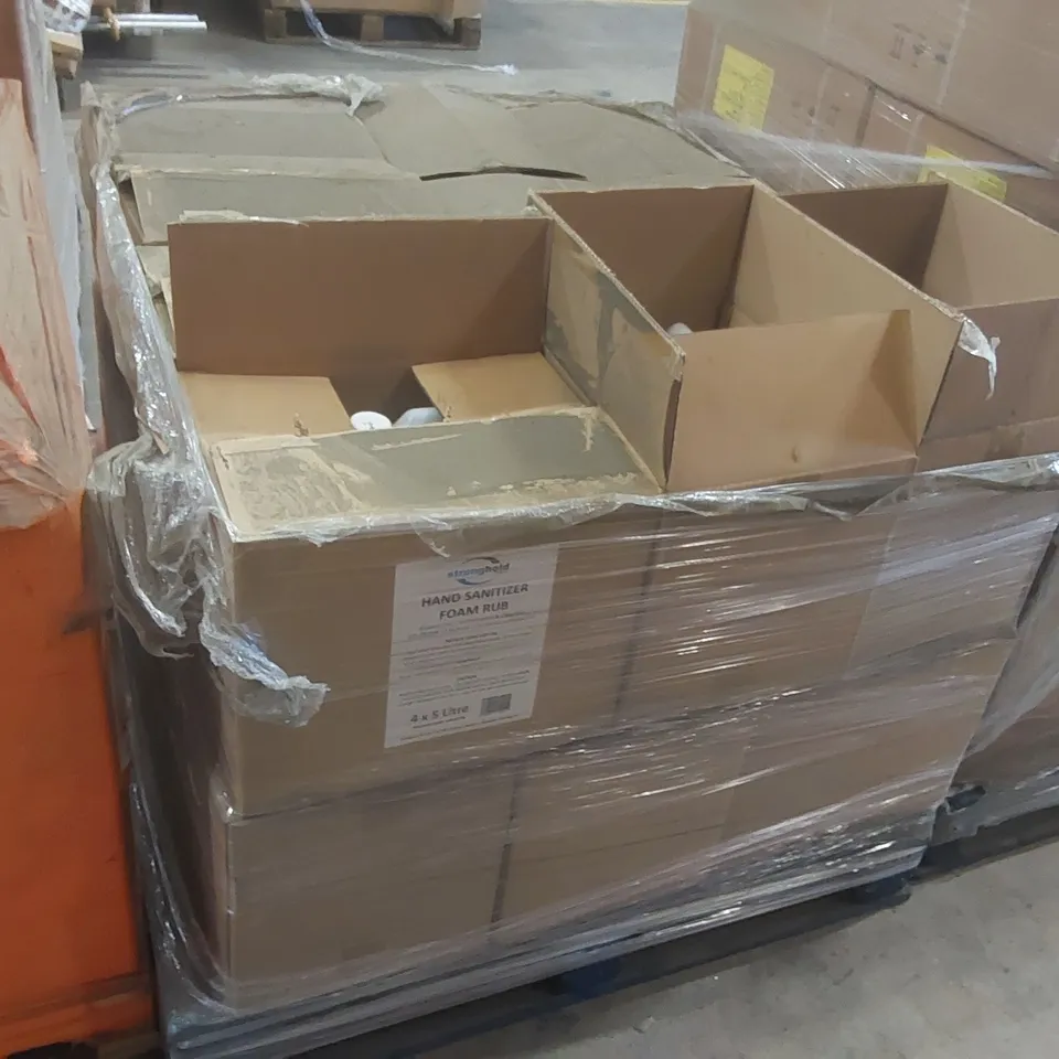 PALLET CONTAINING APPROXIMATELY 70x 5L STRONGHOLD HAND SANITIZER FOAM RUB