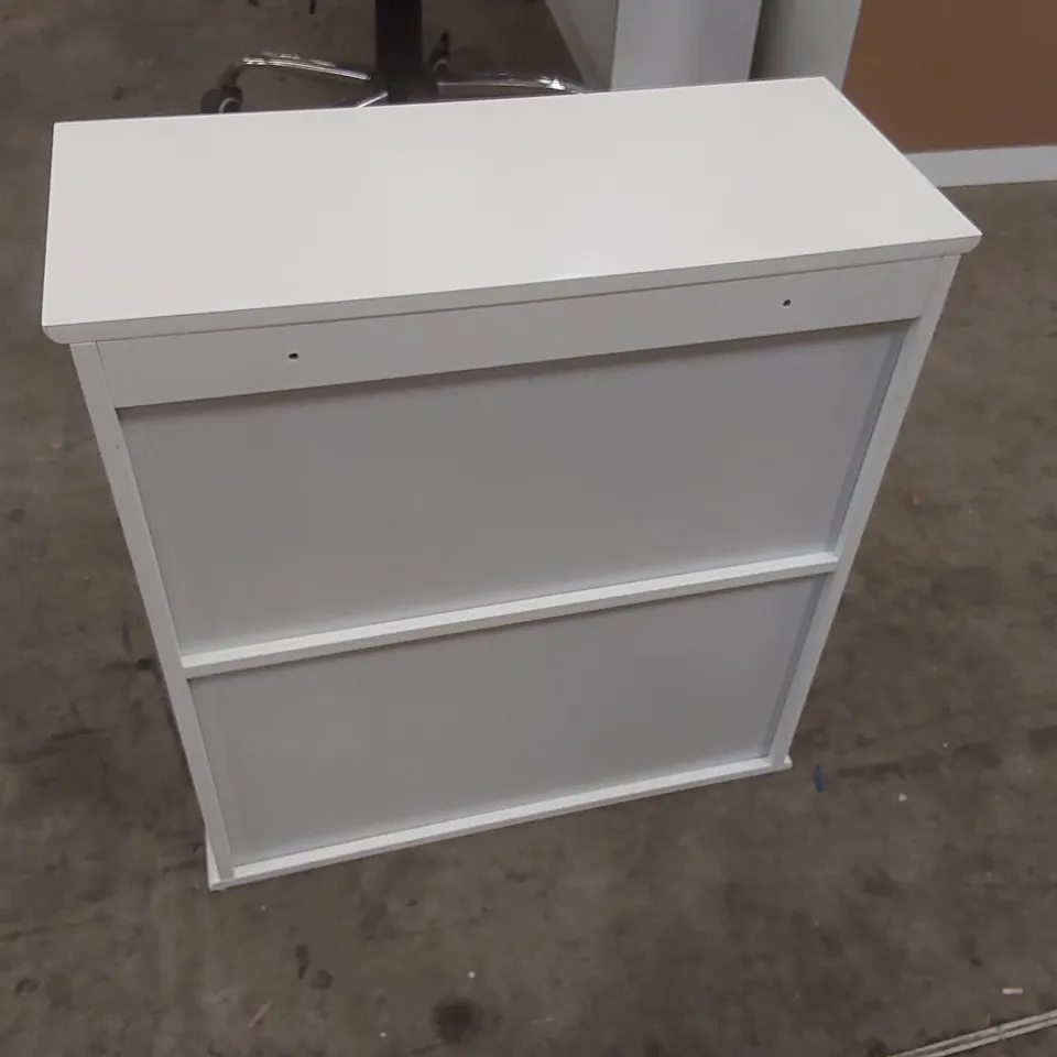 2 DOOR WOODEN CABINET - WHITE