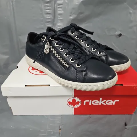 BOXED RIEKER LACE TRAINERS IN NAVY - SIZE 38