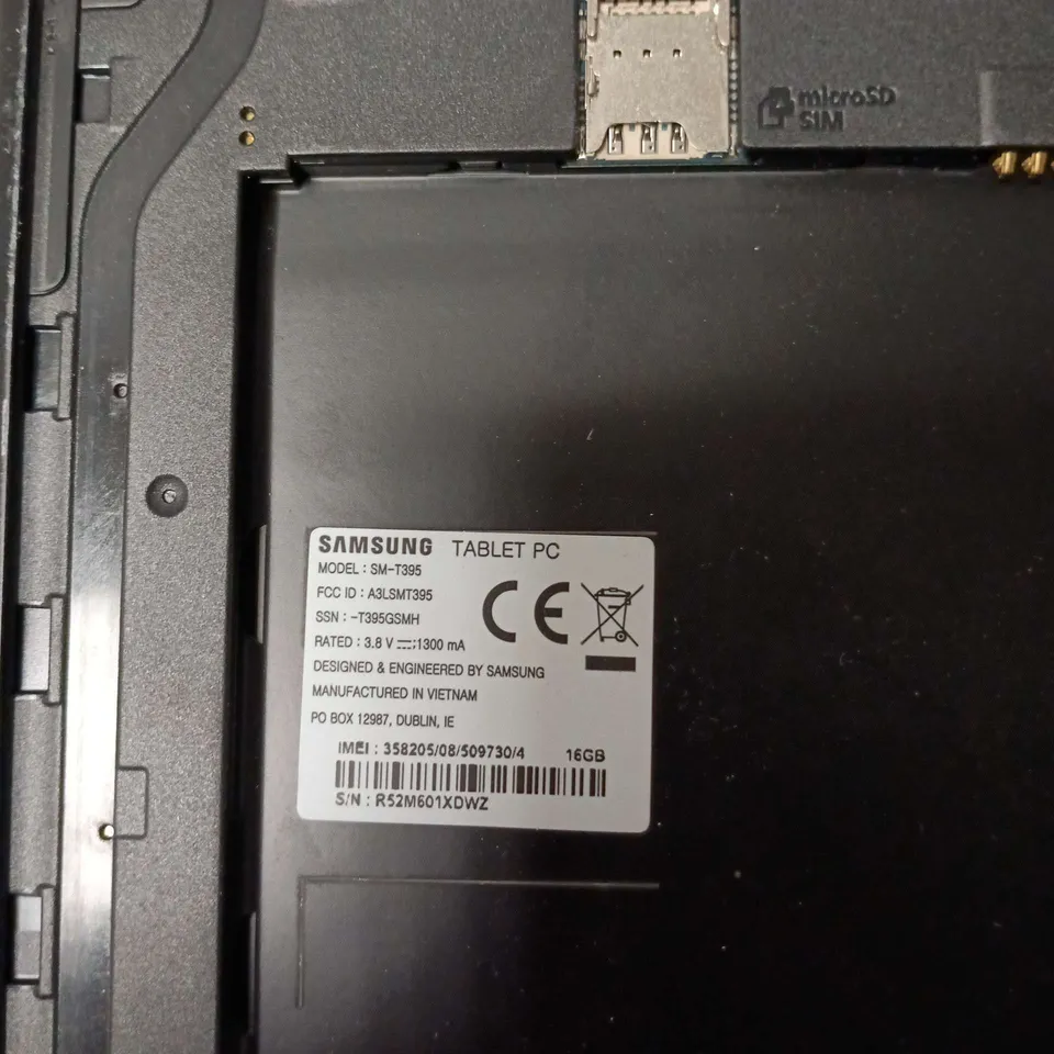 SAMSUNG TABLET PC SM-T395 16GB – FRONT CRACKED DISPLAY