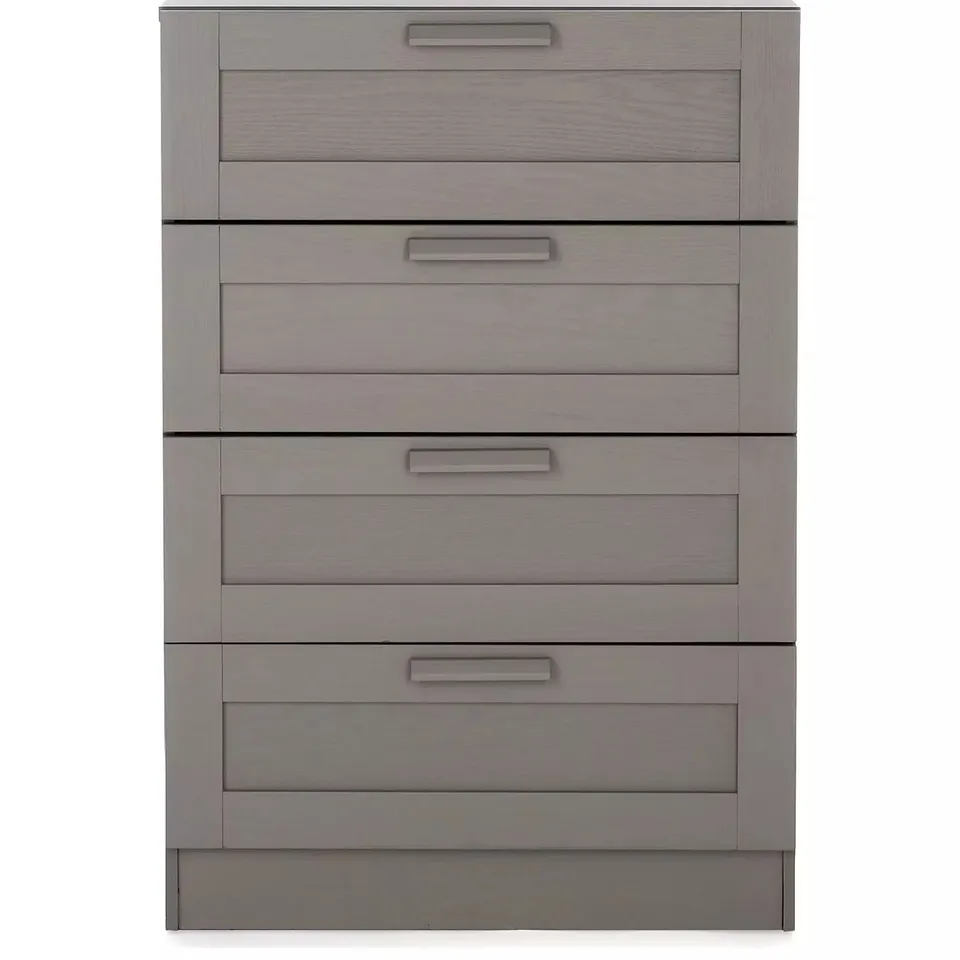 TARYN CHILDREN'S 4 DRAWER CHEST - GREY - COLLECTION ONLY