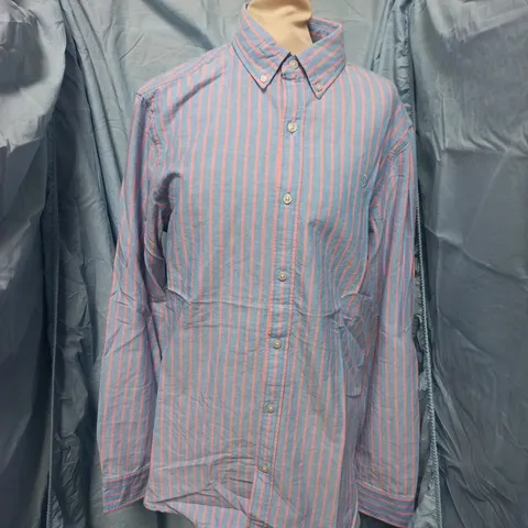SUPERDRY CLASSIC OXFORD LONG SLEEVE SHIRT – BLUE STRIPE, UK M