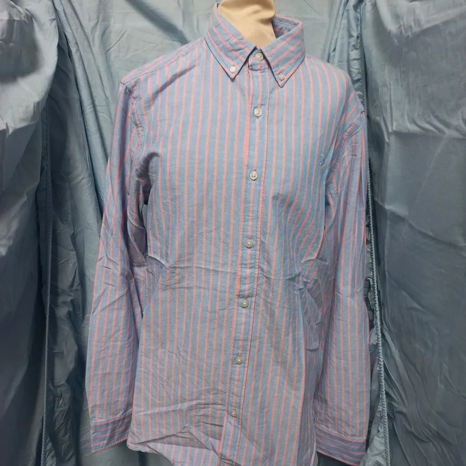 SUPERDRY CLASSIC OXFORD LONG SLEEVE SHIRT – BLUE STRIPE, UK M