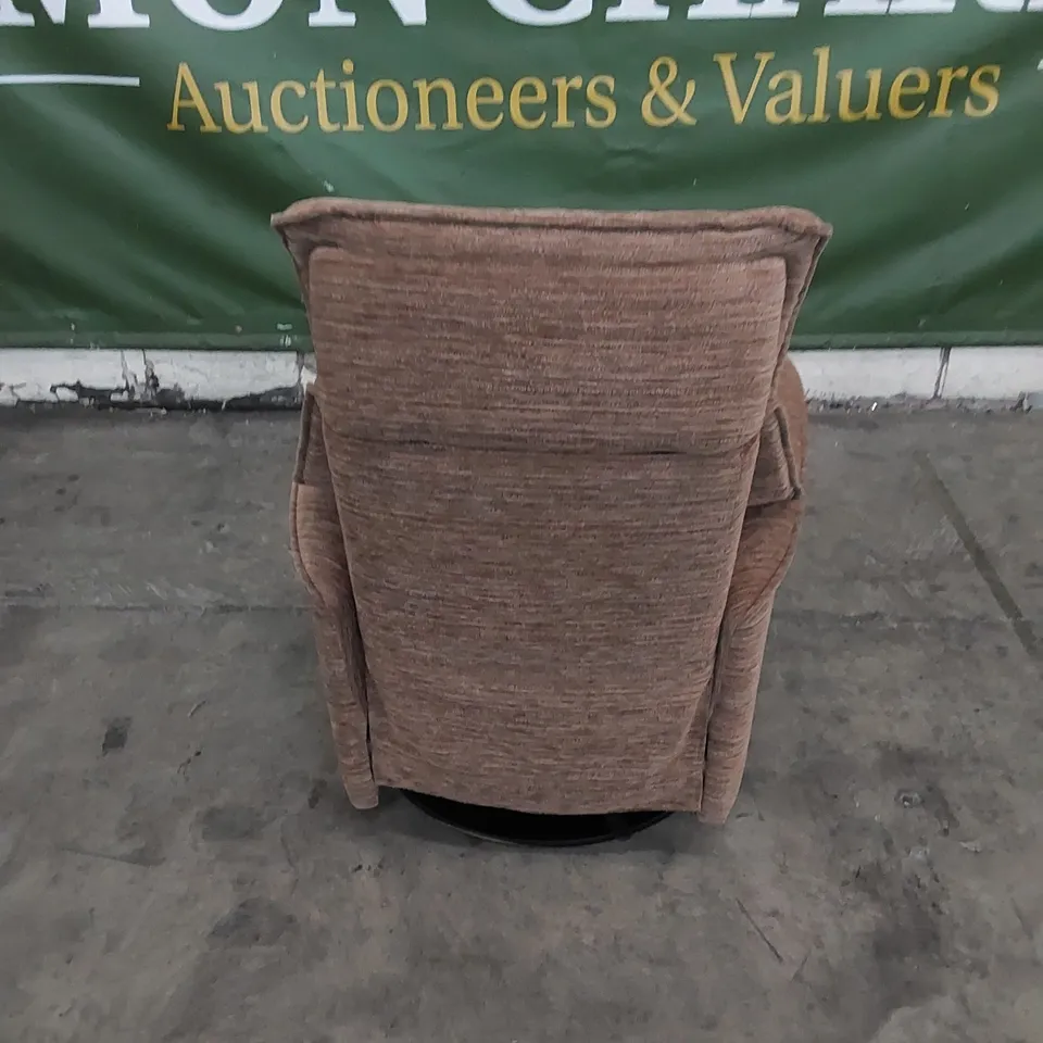 QUALITY G PLAN DESIGNER MALMO MANUAL RECLINER CHAIR IN VICTORIA GINGER FABRIC 
