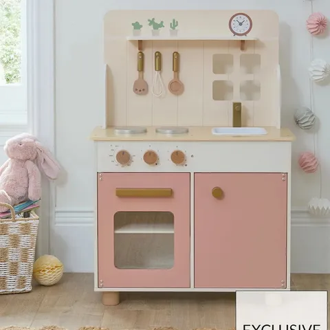 BOXED ACORN FLOORSTANDING WOODEN KITCHEN PLAYSET - BLUSH