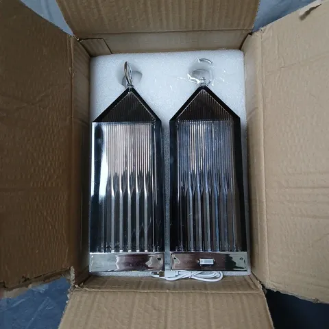 HOME STORIES SET OF 2 LED INDOOR/OUTDOOR LANTERN