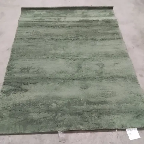 MODERN AREA FLUFFY RUG -GREEN-