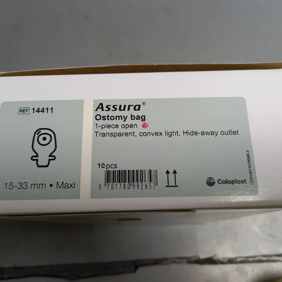 BOXED COLOPLAST ASSURA OSTOMY BAG 10 PCS