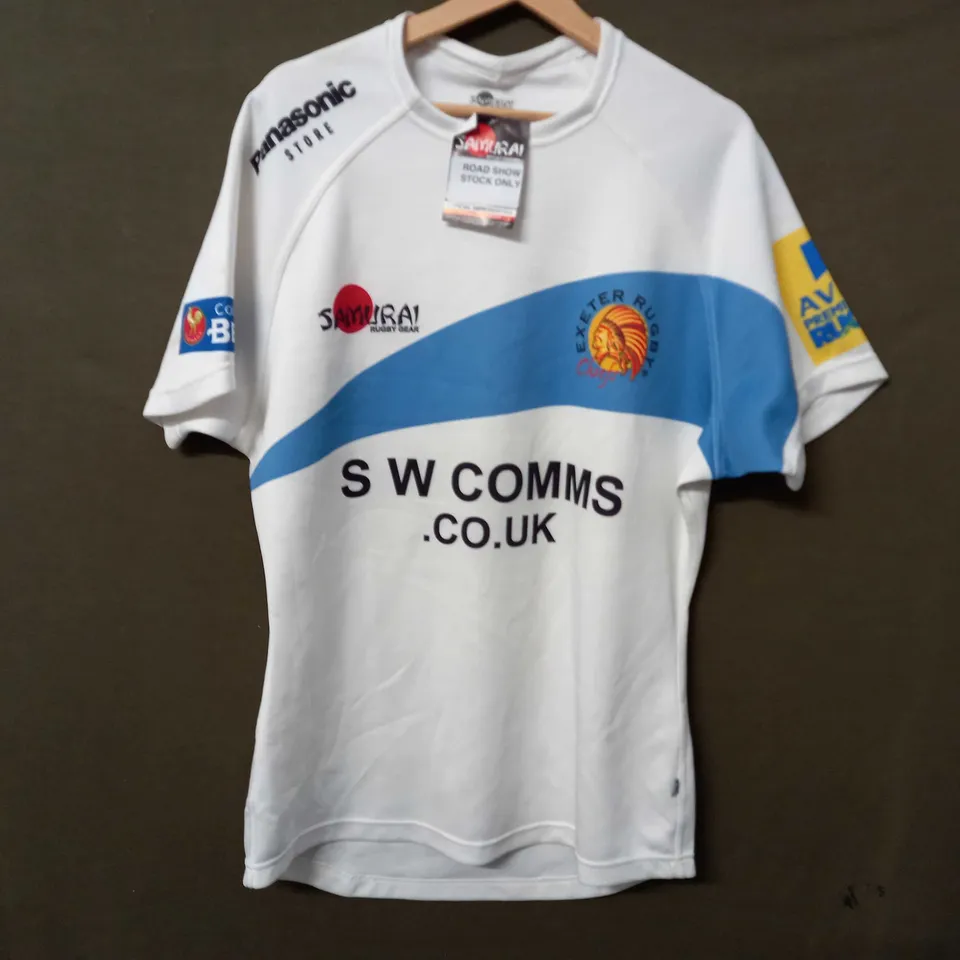 SAMURAI SPORTSWEAR EXETER RUGBY CHEIFS SHIRT IN WHITE - XXL