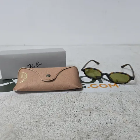 RAY BAN HAVANA GREEN SUNGLASSES IN CASE